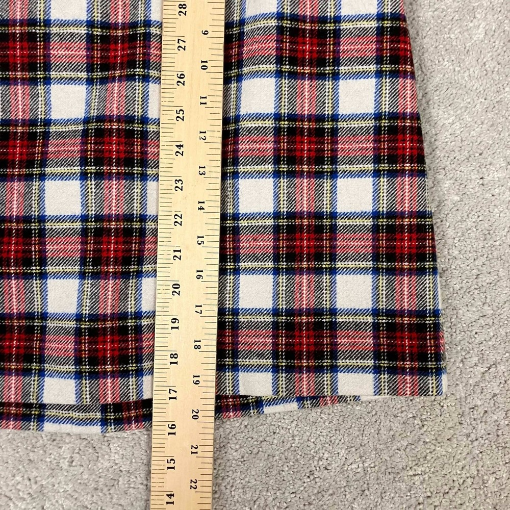 J. Crew Red White Blue Plaid Wool Blend Mini Skirt Size 12 - Picture 8 of 10